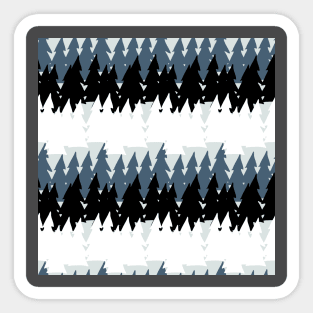 Forest, fir trees, winter, nature, ornament, seamless,  repeat, forest, winter Sticker